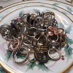 53 Piece Vintage To Costume Ring Lot Bundle Estate